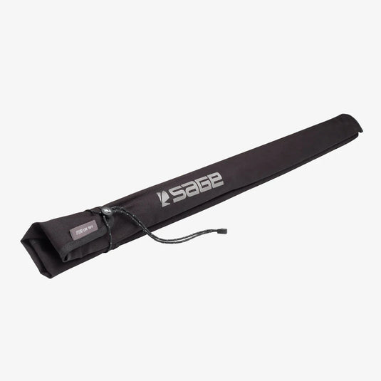 Fishing rod travel sleeve with strap and SAGE branding