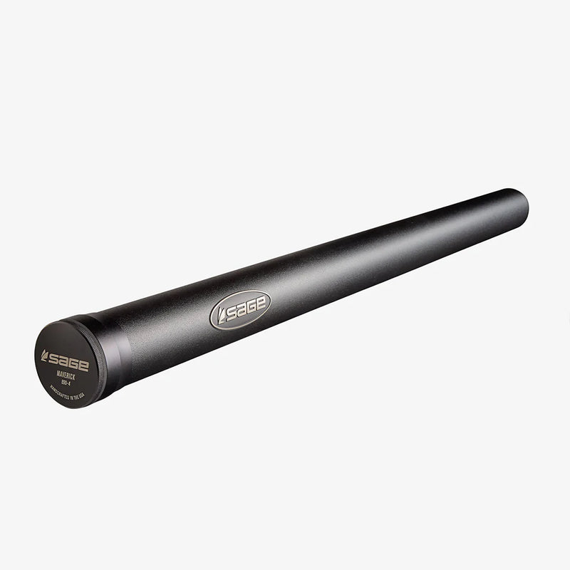Load image into Gallery viewer, Black rod tube case with circular end caps and Sage logo
