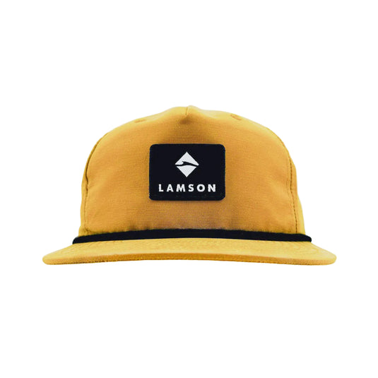 Lamson Flat Bill Rope Cap - Tan With Black Rope