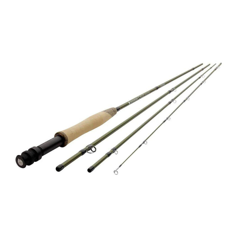 Load image into Gallery viewer, Fishing rod with beige handle and four line guides
