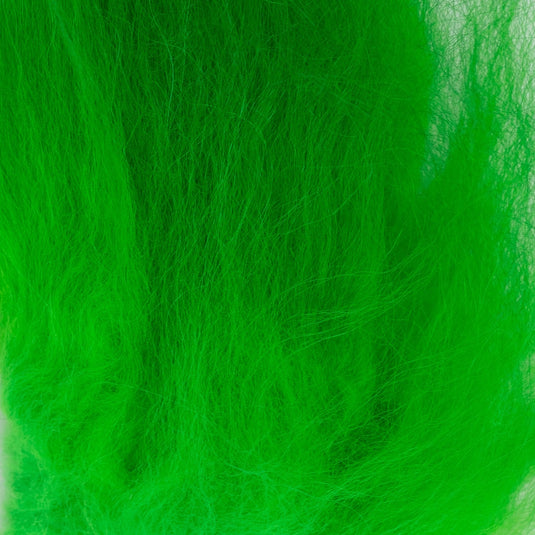 Icelandic sheep hair tuft, bright green