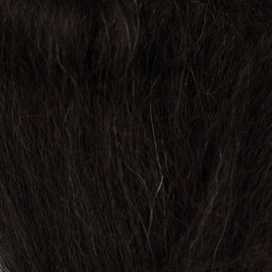 Short yak hair tuft, dark black, dense soft strands