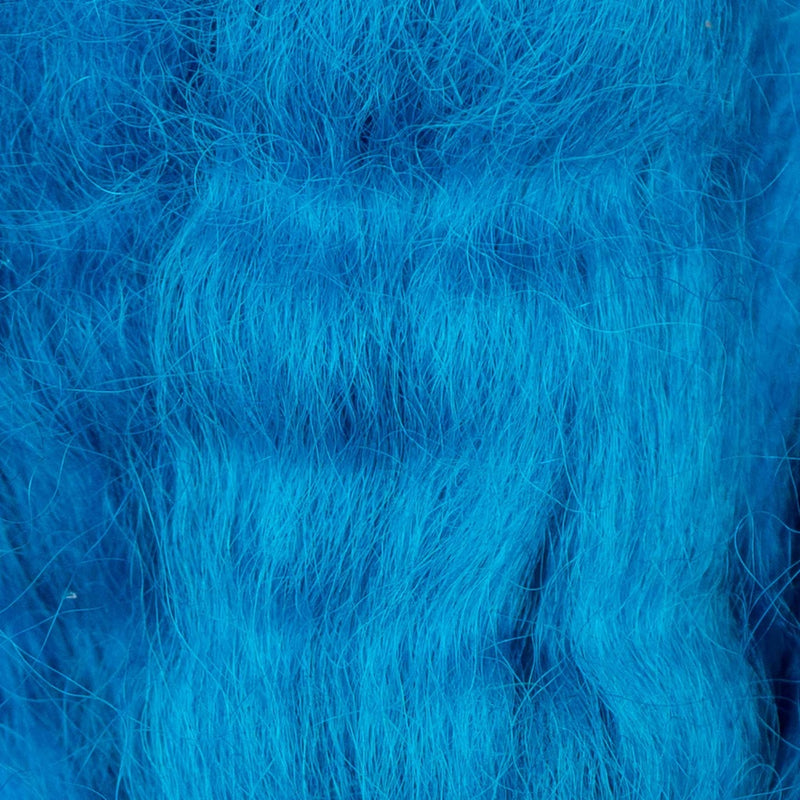 Load image into Gallery viewer, Short yak hair tuft, vivid blue, dense featherlight strands
