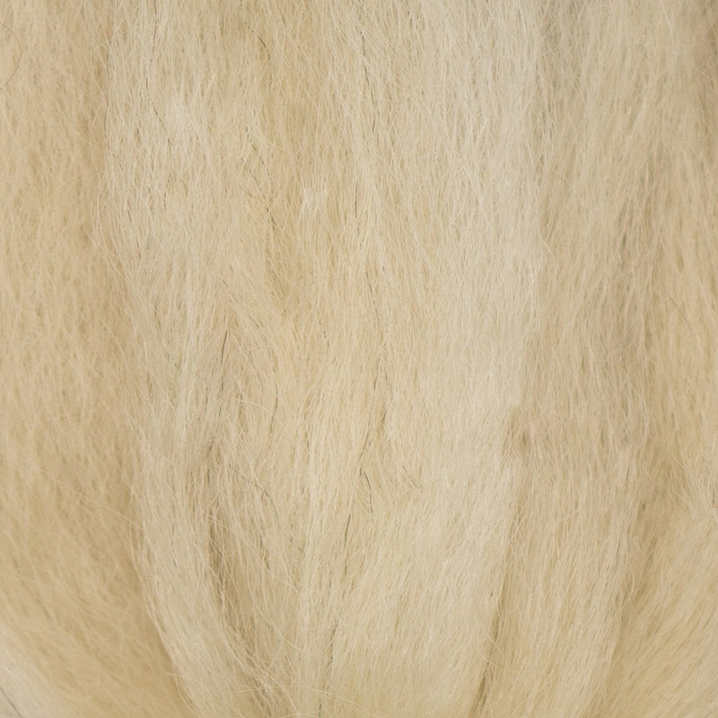 Load image into Gallery viewer, Short yak hair tuft, off-white, soft wispy strands
