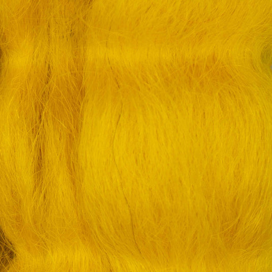 Short yak hair tuft, yellow, fluffy long strands