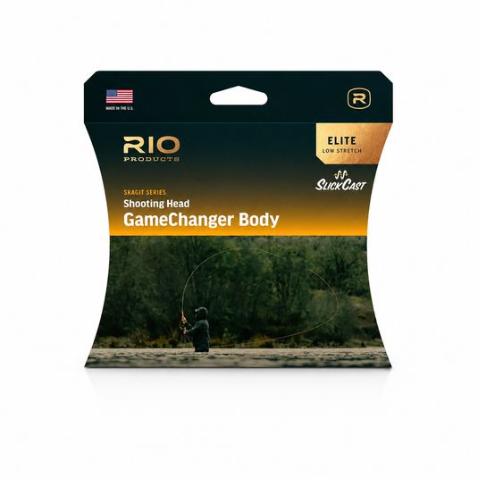 Low-stretch shooting head body in retail packaging