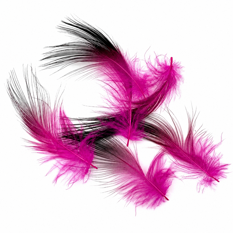 Load image into Gallery viewer, Fishing Fever Heron feathers in vivid pink-purple, fanned plume style
