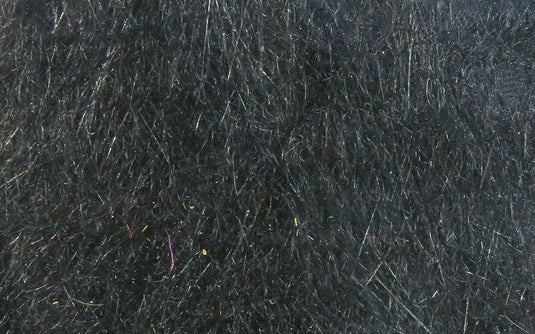 Dubbing fibers in dark charcoal gray, fine and fluffy