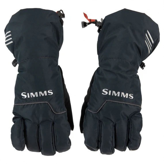Load image into Gallery viewer, Insulated gloves, dark blue with SIMMS logo and full-finger padded back
