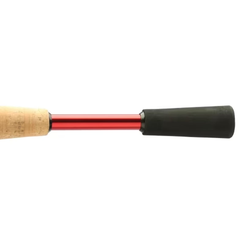 Load image into Gallery viewer, Shimano Sojourn fishing rod with cork grip and black front handle, red shaft

