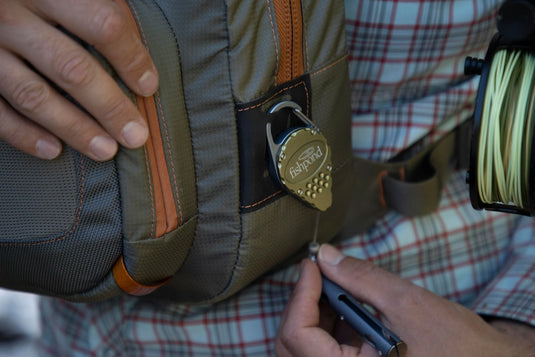 Chest pack front pocket with D-ring and clip attachment