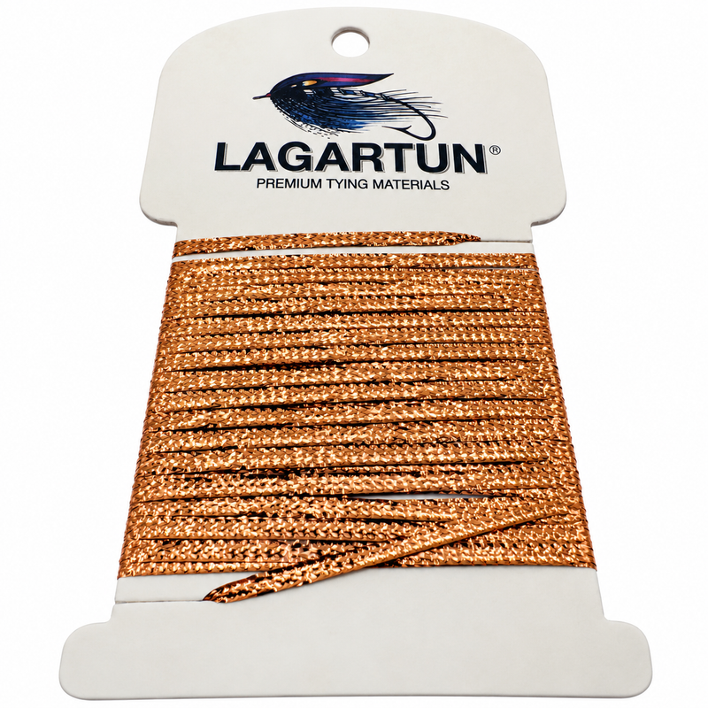 Load image into Gallery viewer, Copper-orange flat braid tying material on a card
