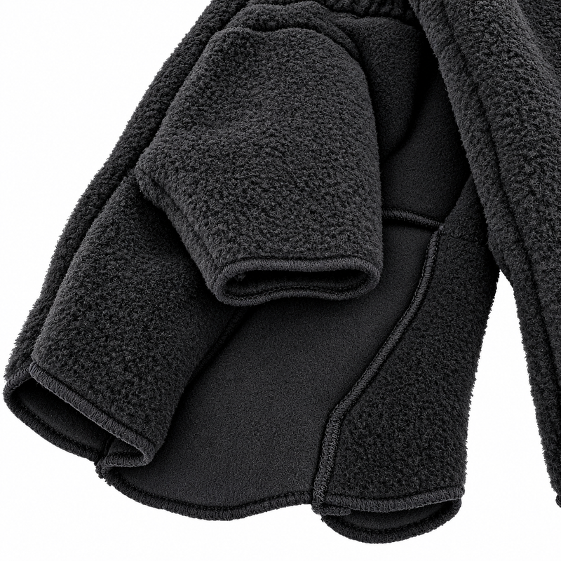 Load image into Gallery viewer, Simms Headwater no-finger fleece glove, dark gray with cuff and open finger design
