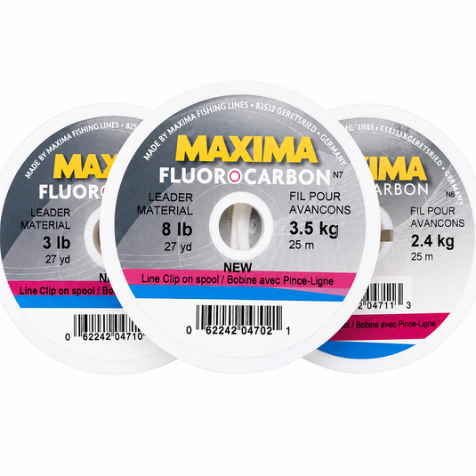 MAXIMA fluorocarbon leader fishing line spool, neon yellow, 3 lb 27 yd