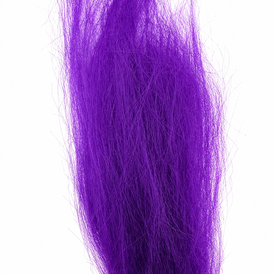 Purple crinkle-fiber hair streamer, dense loose strands with wispy finish