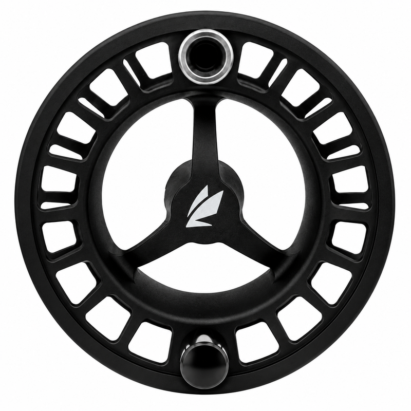 Load image into Gallery viewer, Sage 2200 spare spool, black wheel with central hub and spoke cutouts
