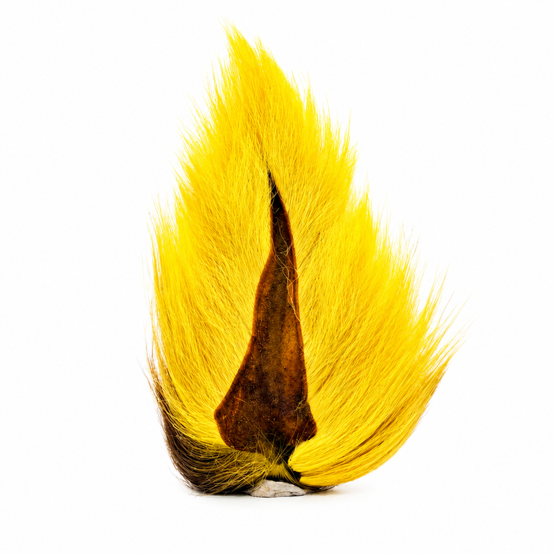 Load image into Gallery viewer, Yellow bucktail hair with dark woven base
