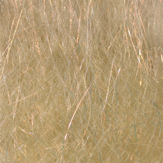 Beige UV flash blend fibers with fine shimmering strands