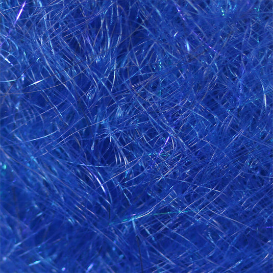 Blue UV flash blend fibers with fine shimmering strands