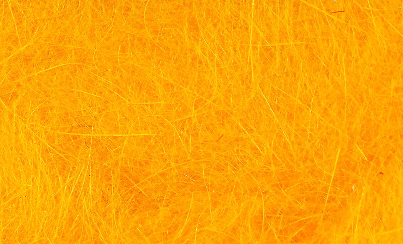 Load image into Gallery viewer, Hareline Dubbin dubbing material with orange fibrous fur texture
