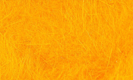 Hareline Dubbin dubbing material with orange fibrous fur texture