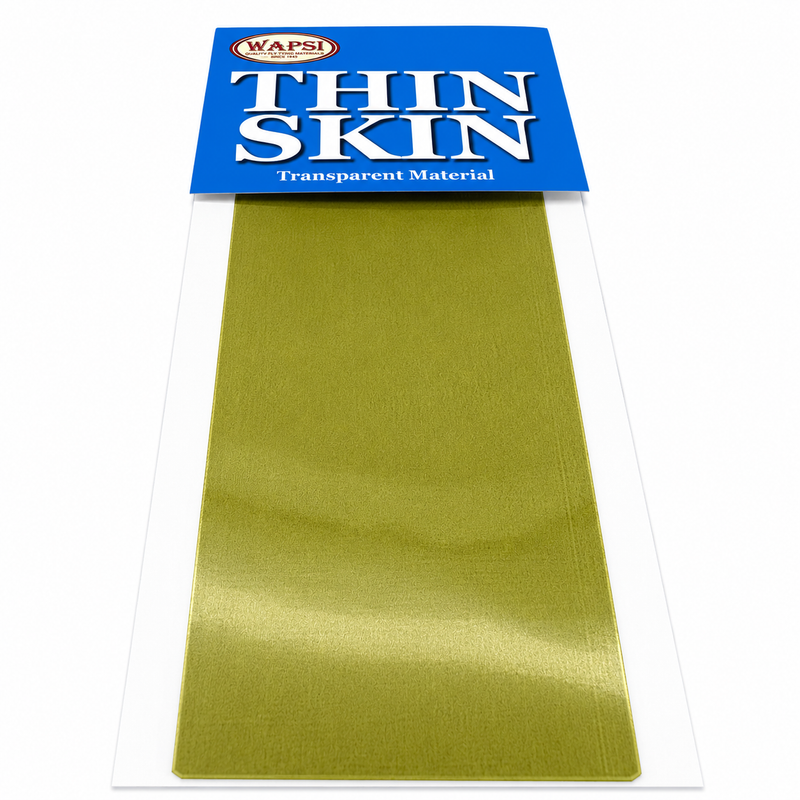 Load image into Gallery viewer, Wapsi Thin Skin olive transparent material sheet, unwrapped
