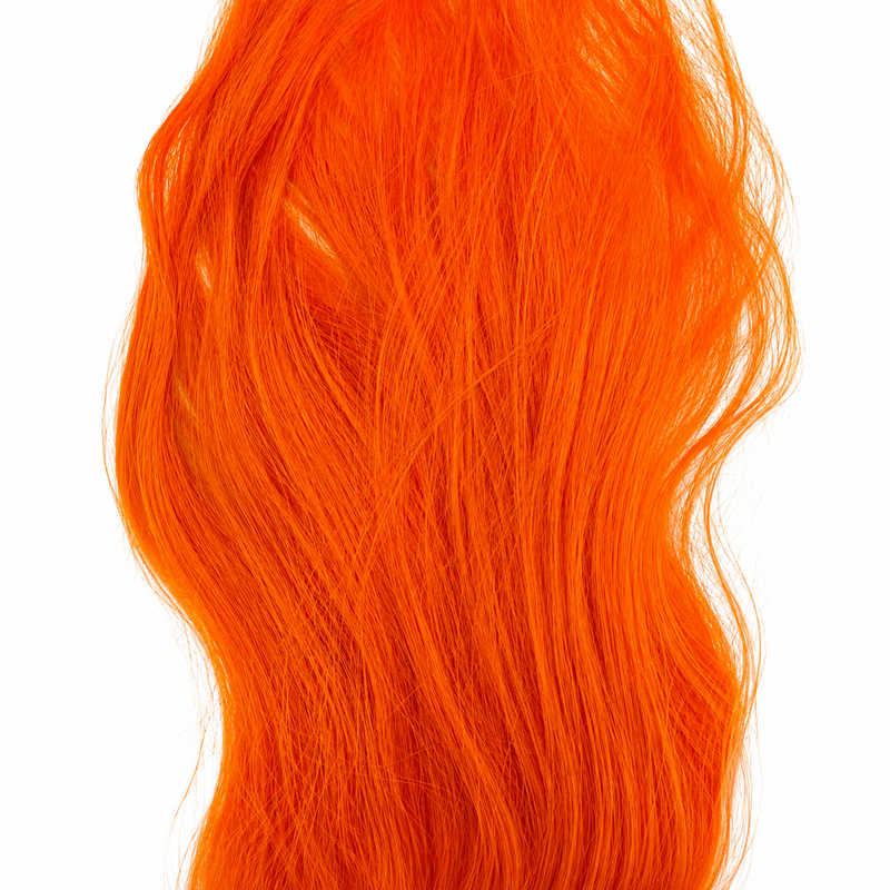 Load image into Gallery viewer, Goat fur hair bundle in orange

