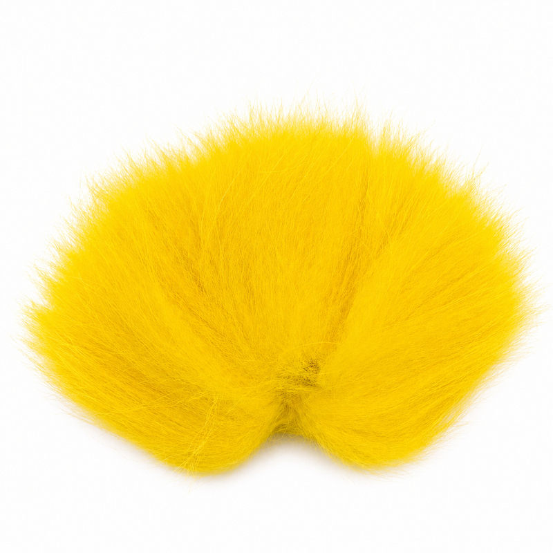 Load image into Gallery viewer, Shor Arctic fox tail accessory, bright yellow fluffy tail
