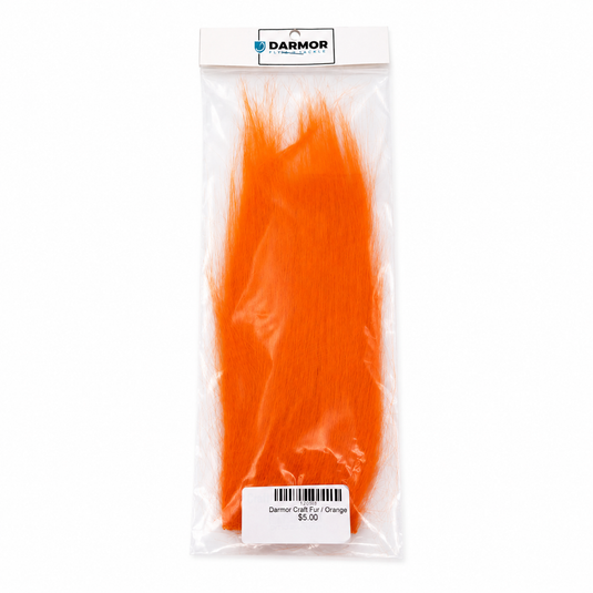 Craft fur bundle in clear bag, orange strands