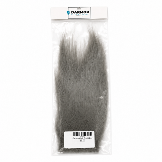 Craft fur bundle in clear bag, gray strands