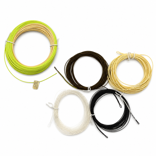 VersiTip II fly line leaders set with green, black, yellow and white coils