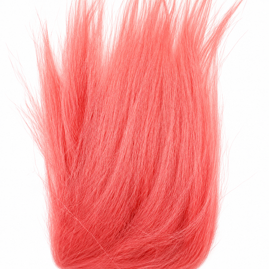 Goat fur hair bundle in coral pink