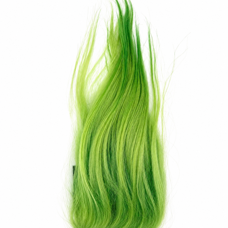 Load image into Gallery viewer, Goat fur hair bundle in light green
