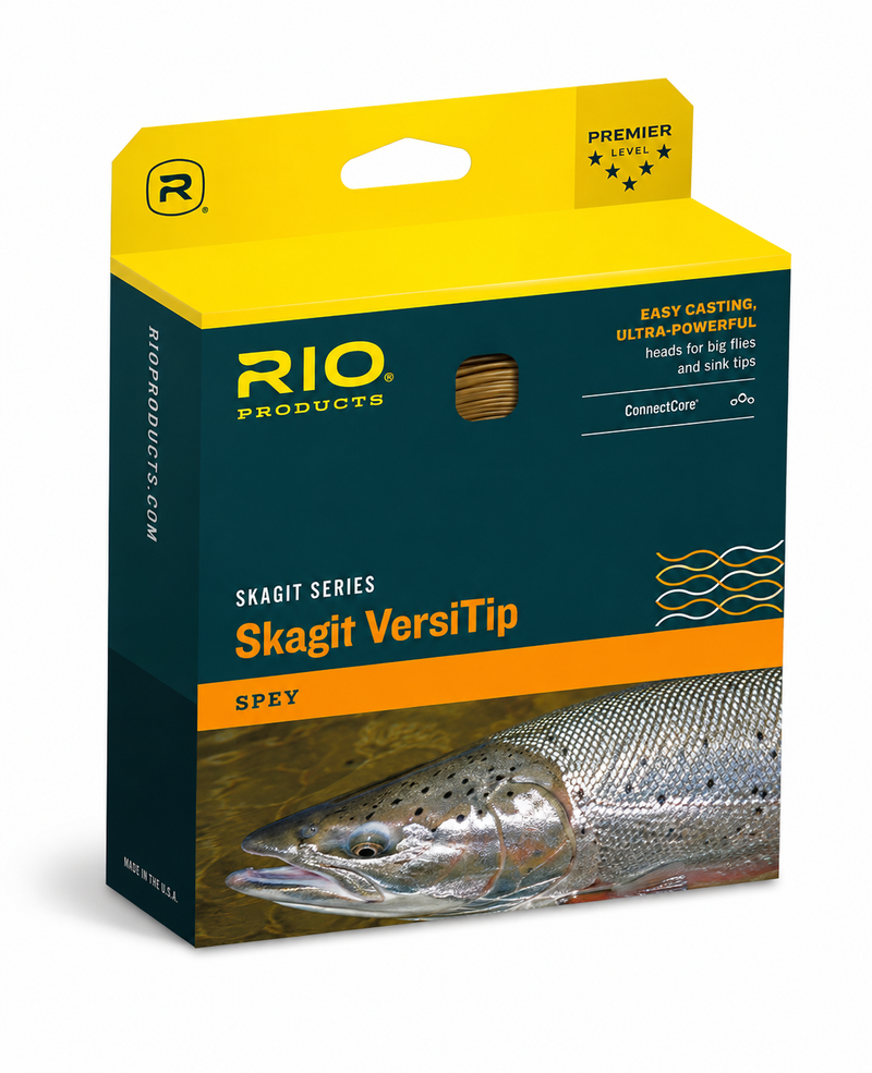 Load image into Gallery viewer, Spey Skagit series fly line box with trout photo and Easy Casting label
