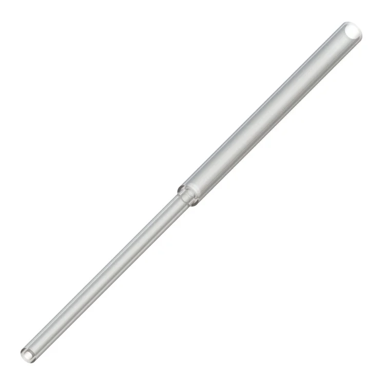 Load image into Gallery viewer, Silver flexible fishing bait tube with open ends
