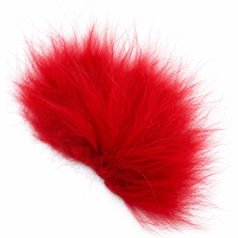 Load image into Gallery viewer, Red arctic fox fur pom-pom, fluffy plush texture
