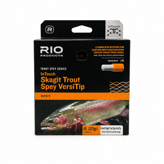 RIO InTouch VersiTip Skagit trout spey fly line box with trout artwork