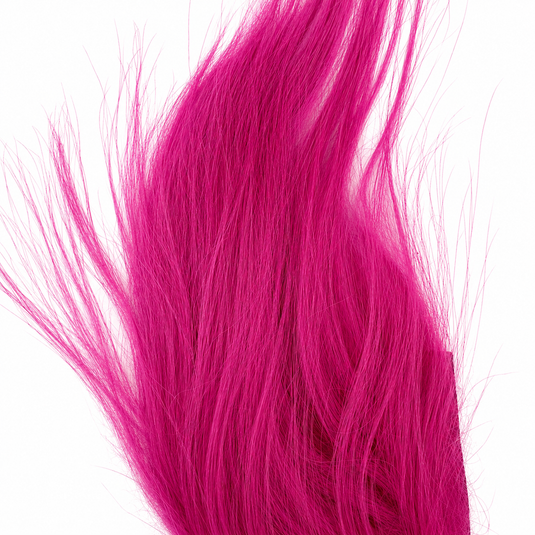 Goat fur hair bundle in hot pink