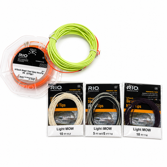 RIO VersiTip kit with lime green fly line and three light mow tip packs
