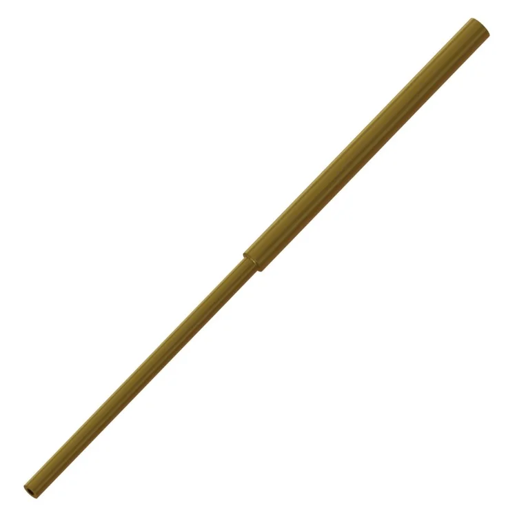 Load image into Gallery viewer, Gold metallic flexible fishing bait tube with open ends
