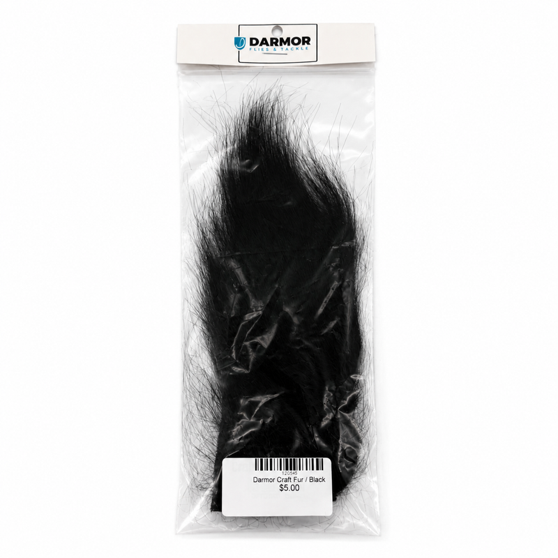 Load image into Gallery viewer, Craft fur bundle in clear bag, black strands
