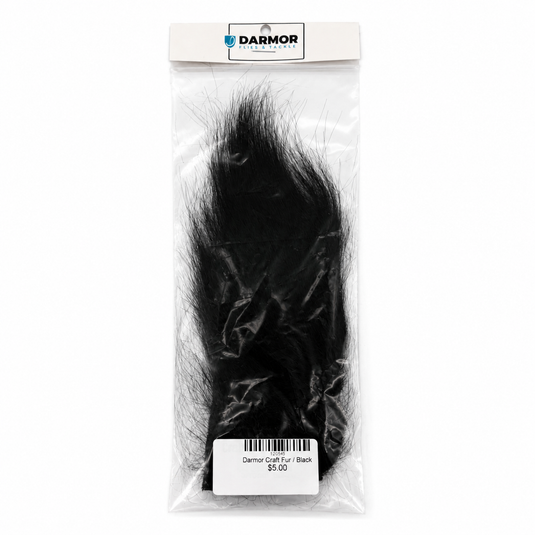 Craft fur bundle in clear bag, black strands