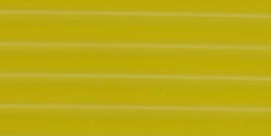 Fishing lure tube strands in bright yellow
