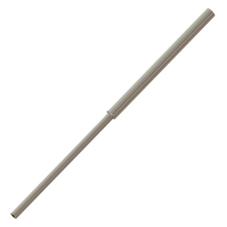 Load image into Gallery viewer, Metallic silver flexible fishing bait tube with open ends
