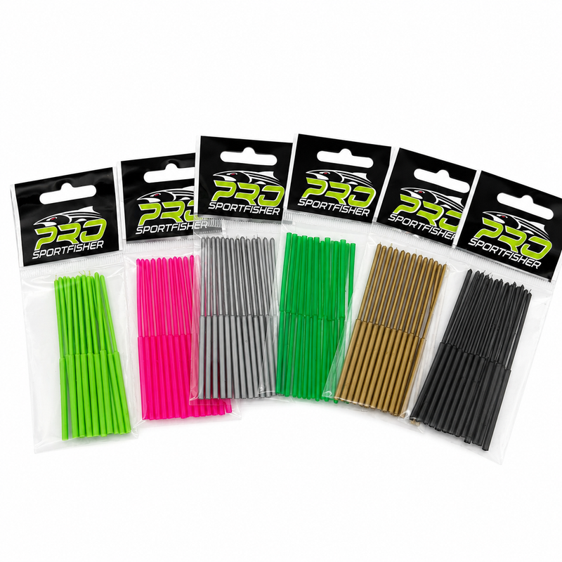Load image into Gallery viewer, Assorted flexible fishing bait tubes in multiple colors, sold in packs
