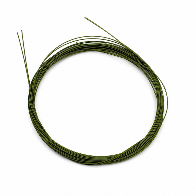 Load image into Gallery viewer, Hareline intruder trailer hook wire, chartreuse green wire loop with loose strands
