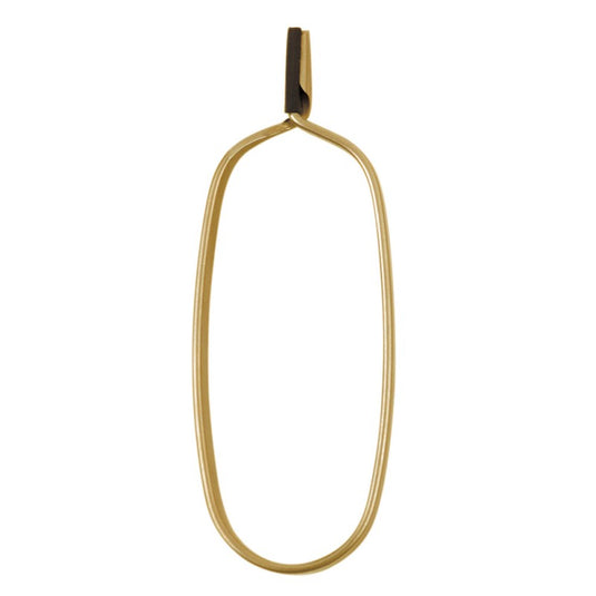 Dr. Slick hackle pliers with gold-toned metal jaws and loop handle