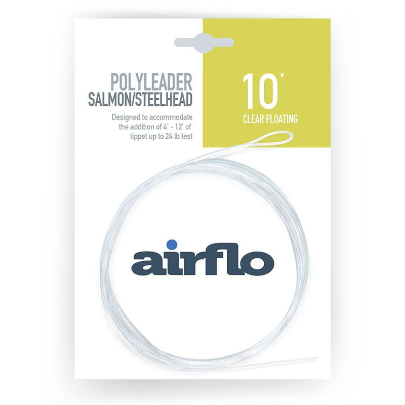 Load image into Gallery viewer, Clear floating fly fishing polyleader line, light silver/gray spool, 10 ft
