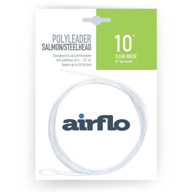 Load image into Gallery viewer, Clear hover fly fishing polyleader line, light silver/gray spool, 10 ft

