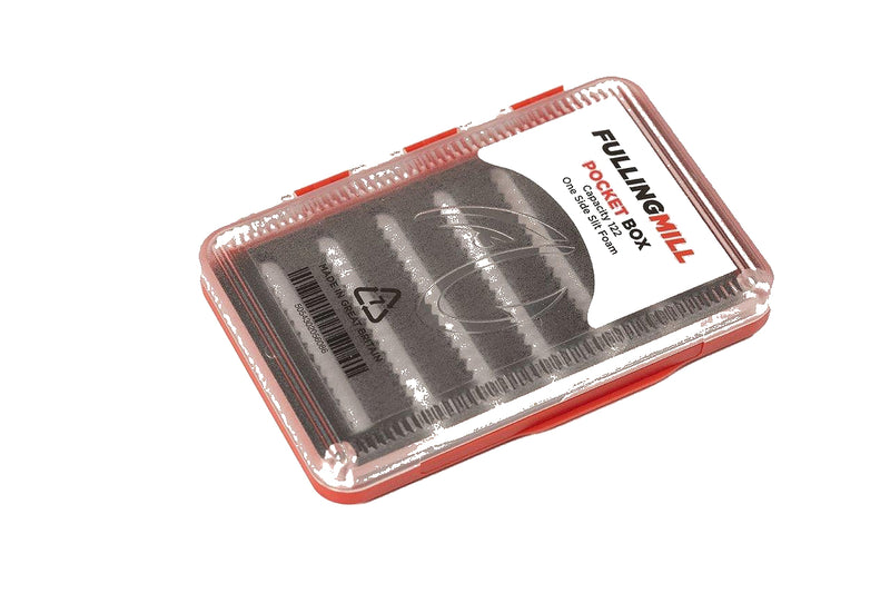 Load image into Gallery viewer, Pocket box with clear lid, red outer case, dark gray foam strip
